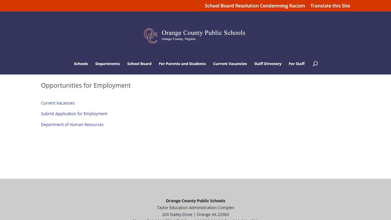 Employment | Orange County Public Schools - ocss-va.org